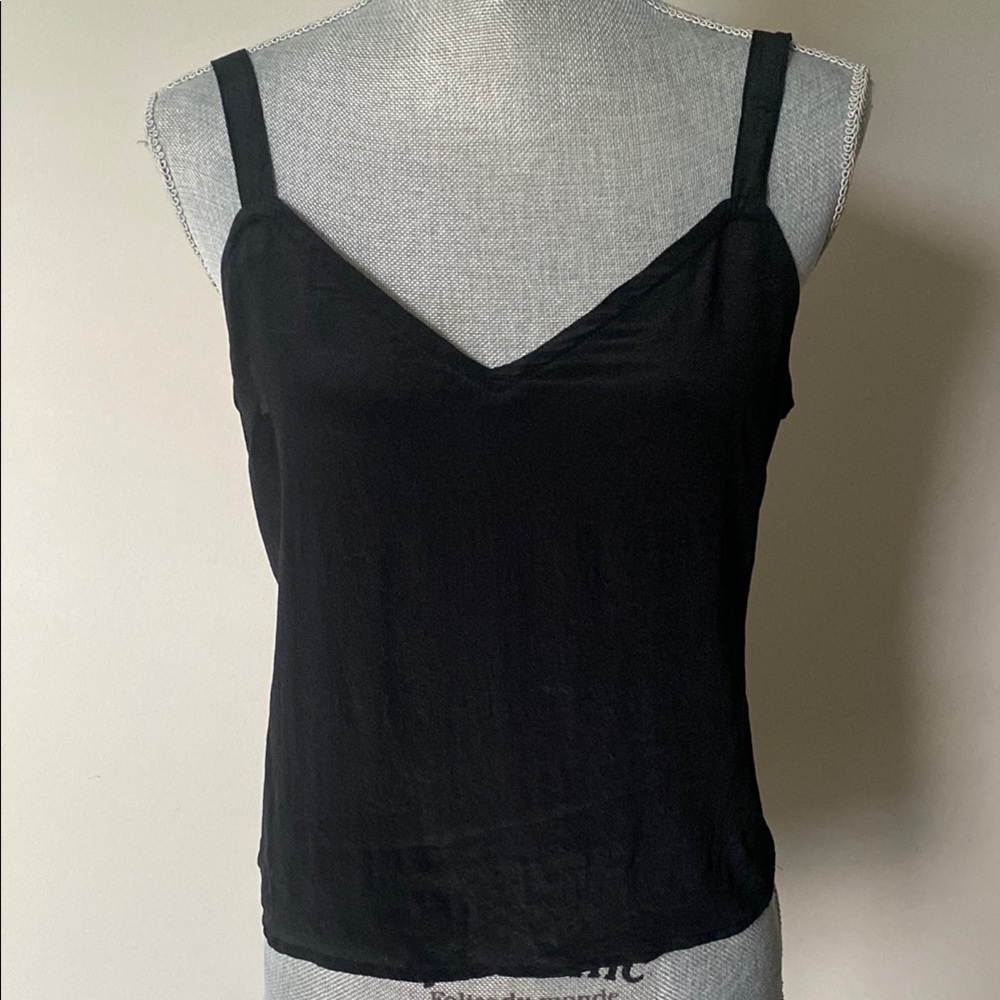 Elegant Silk Black Women's Cami Top